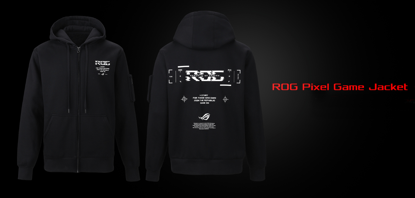 ROG Pixel Game Zip Hooded Jacket L