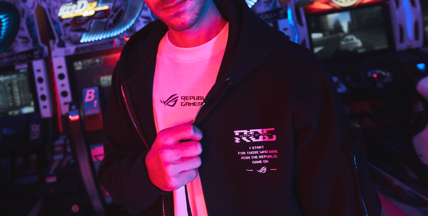 ROG Pixel Game Zip Hooded Jacket L