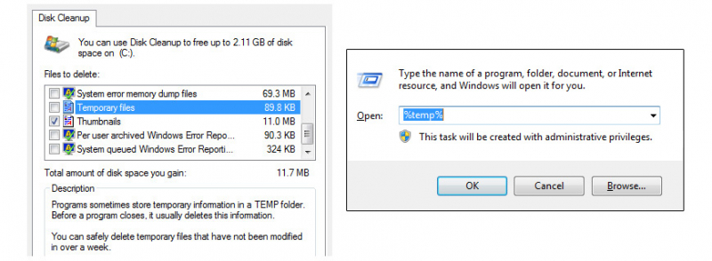 Borrar archivos temporales