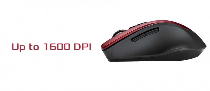 Asus official red wireless WT425 mouse.