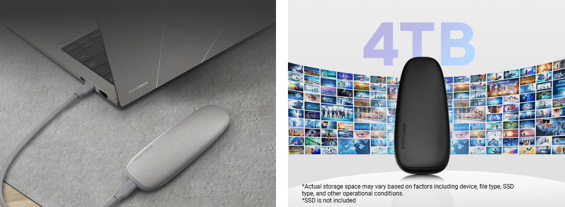 Storage capacity up to 4 TB