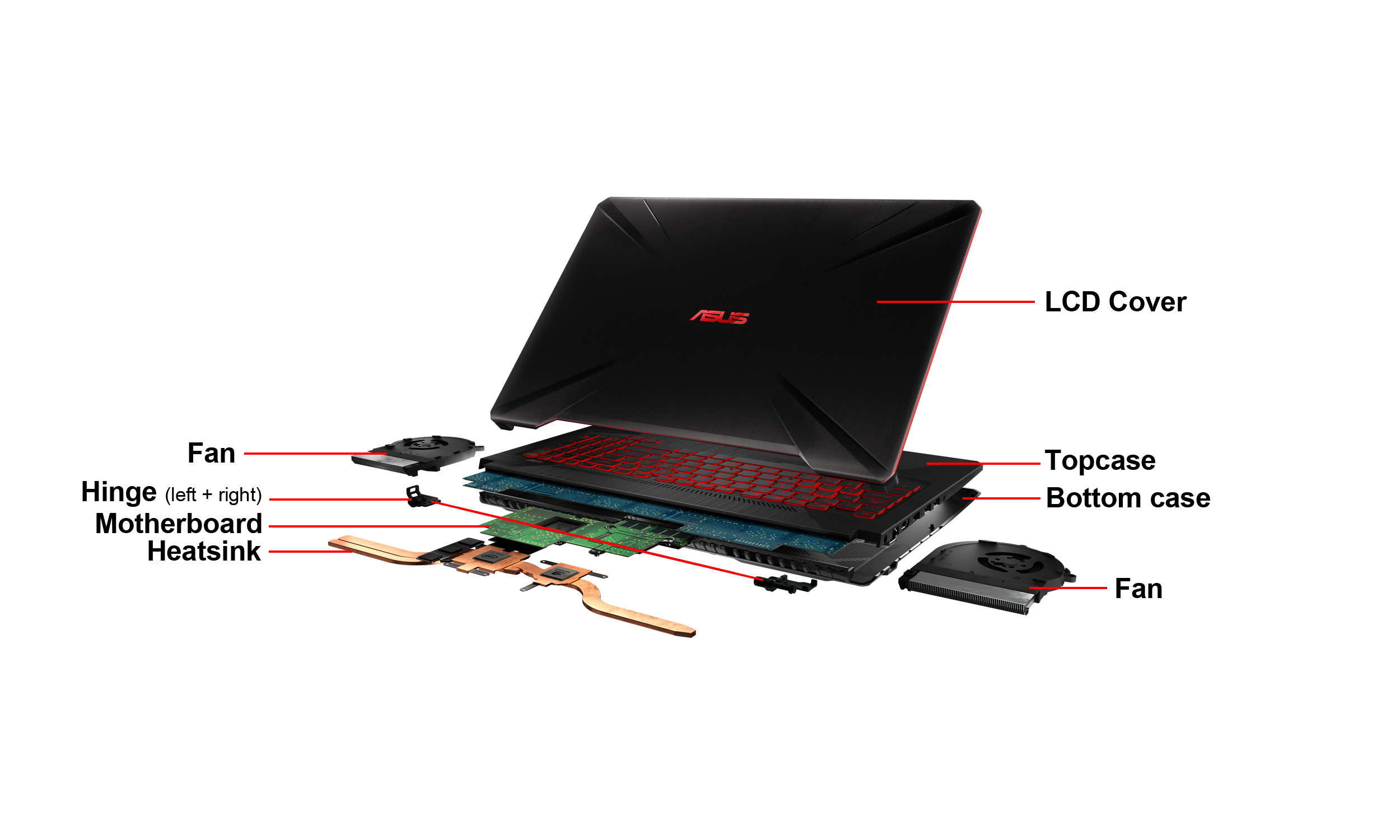 rear view of asus laptop components