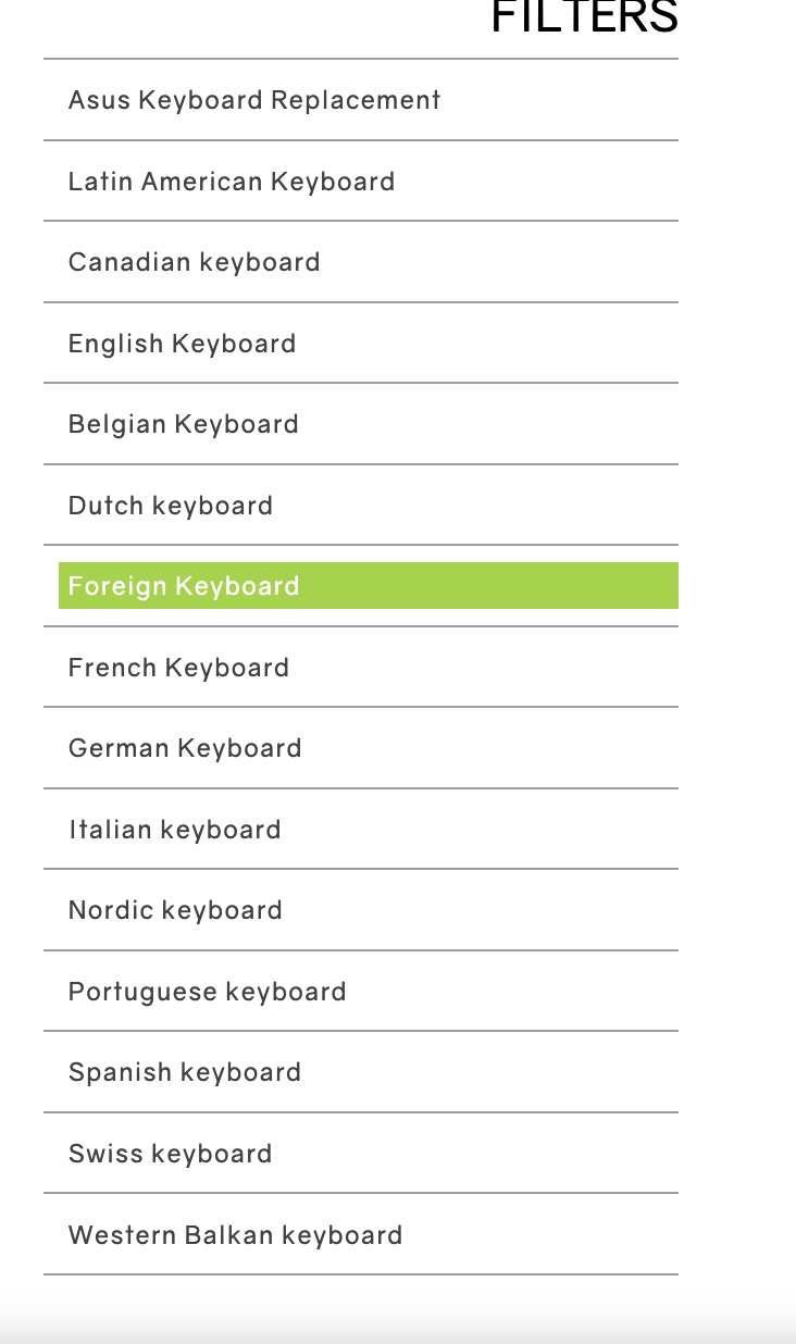 List of keyboard languages