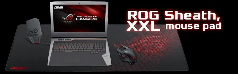 Extra big ROG Mouse Pad to fit both your gamer keyboard and mouse