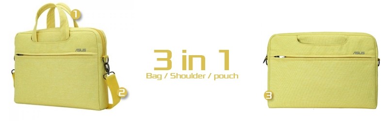3 in 1 Bag Shoulder or Pouch, color Yellow