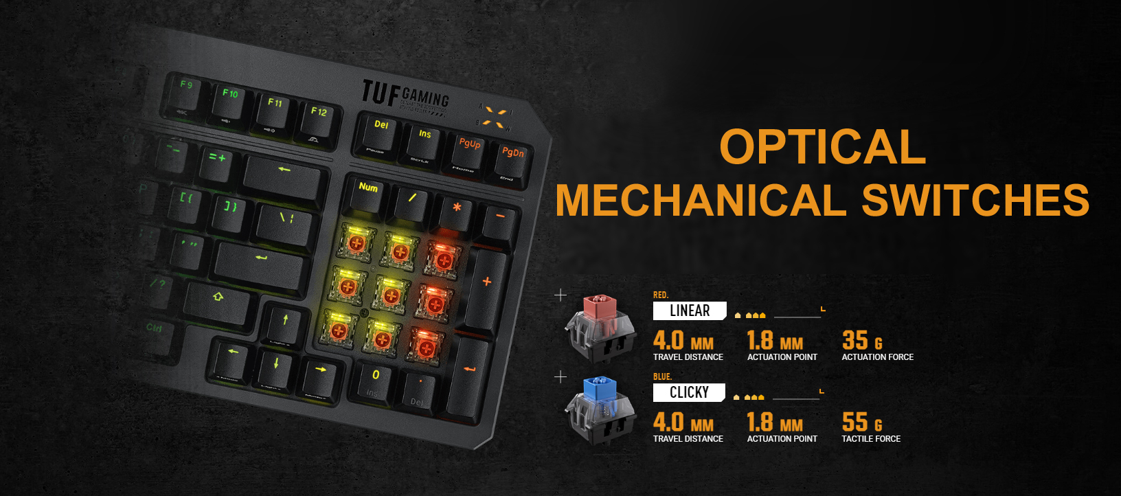 Optical-mechanical RGB switches