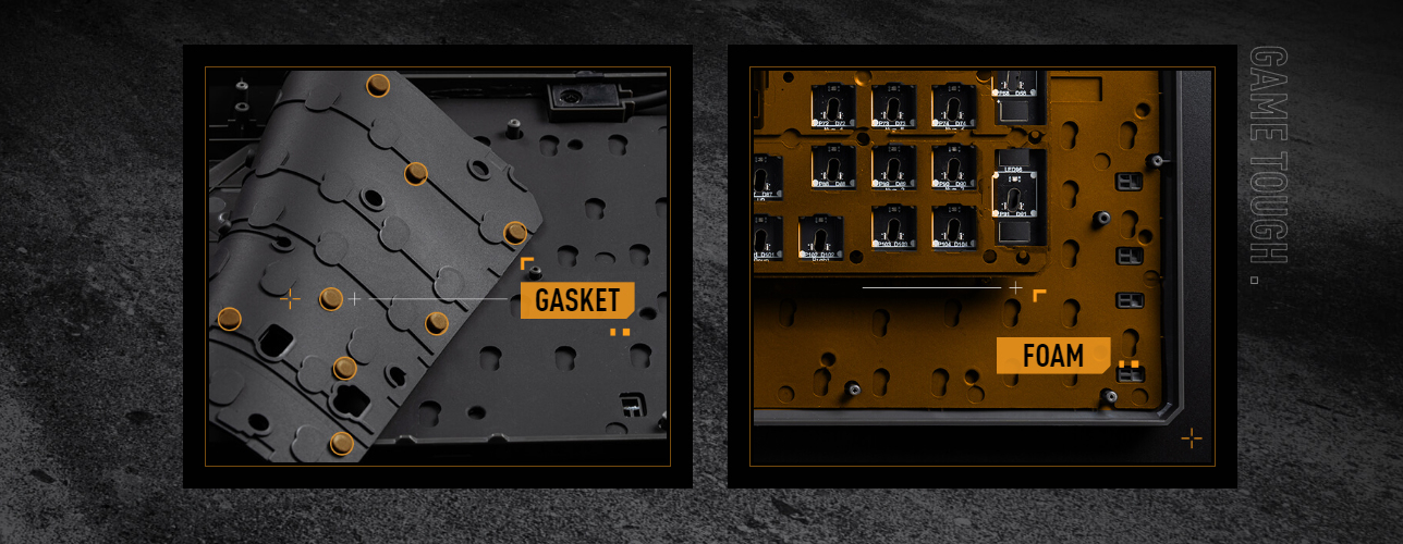Silicone gasket and damping foam