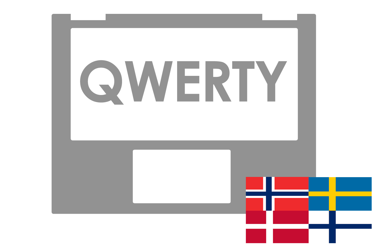 Asus Red Nordic QWERTY keyboard