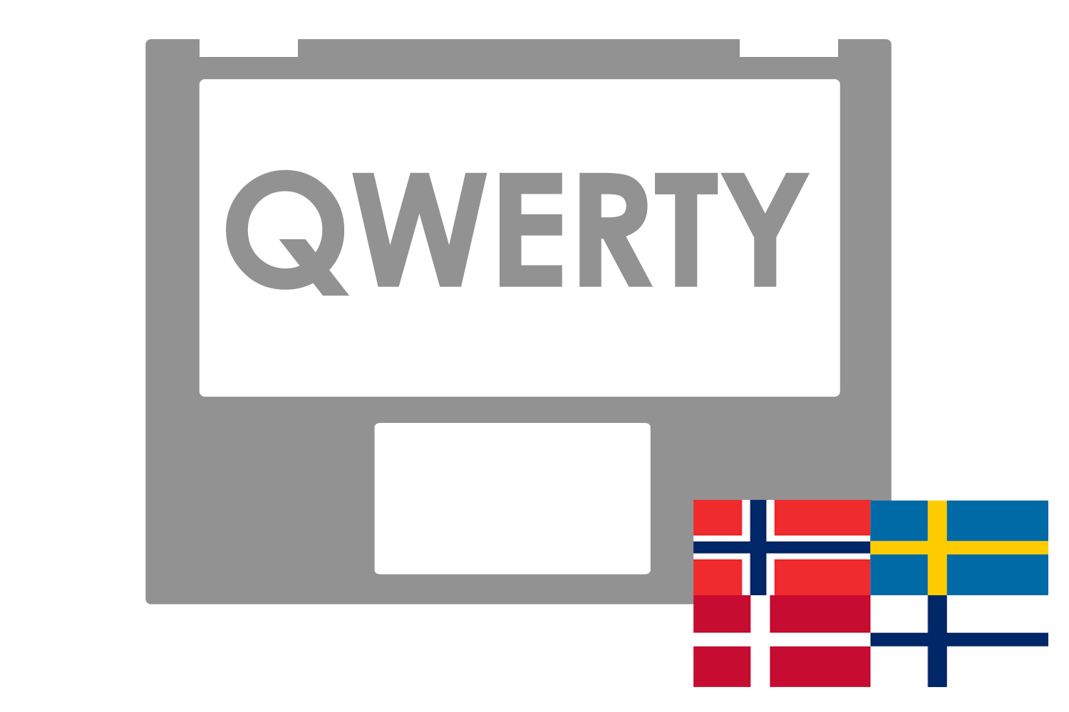 Asus Grey Nordic QWERTY keyboard